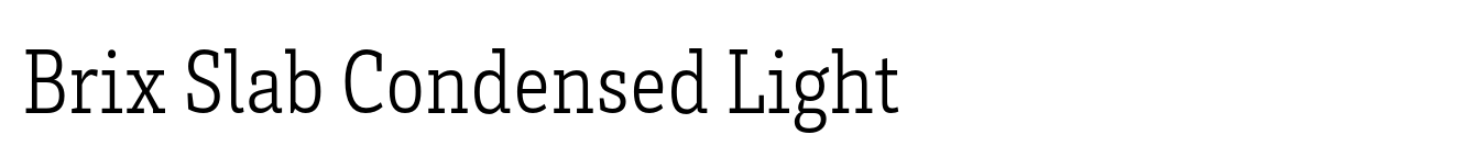 Brix Slab Condensed Light